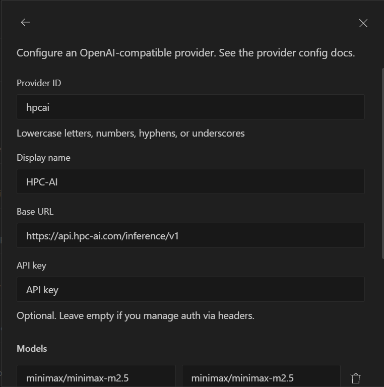 Kilo Code API 配置